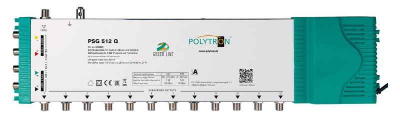 PSG 512 Q II Πολυδιακόπτης 5/12 (1Δορυφόροι+ Επίγεια-12Εξόδους) POLYTRON