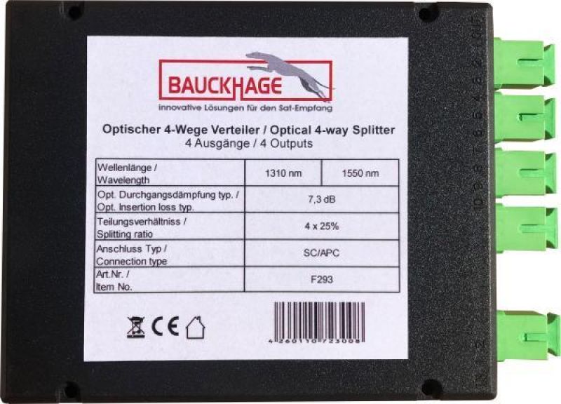 OPTICAL 4-WAY SPLITTER SC/APC