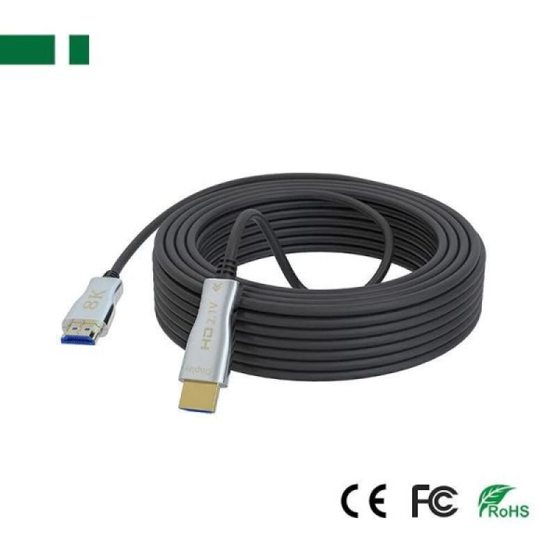 OP-OF10-8K HDMI CABLE  10m  2.1 Ver. (8k/60Hz) Optical Hybrid Ultra High Speed (ΠΡΟΣΟΧΗ ΣΥΝΔΕΣΗΣ είσοδος – έξοδος)