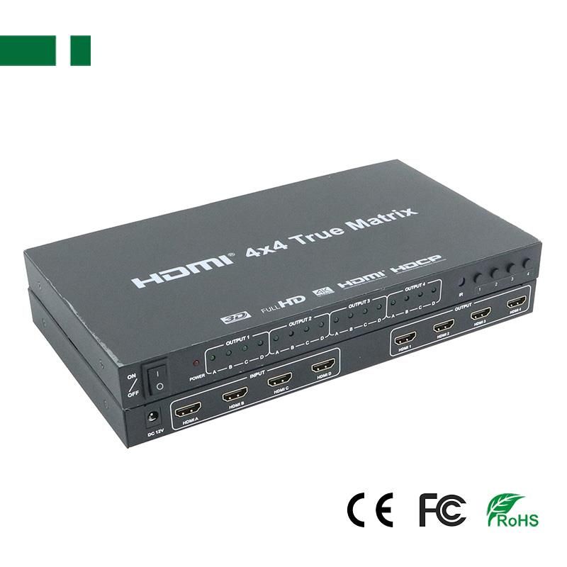 PS-MA404 MATRIX HDMI Matrix, 4 Εισόδων - 4 Εξόδων, 4K*2K@30Hz, 3D 1080P@60Hz, HDCP