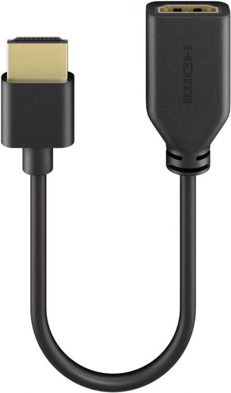 GooBay HDMI Flex Adapter Αρσ. HDMI (Τύπου Α) σε Θηλ. HDMI (τύπου Α) Μαύρο 0,1m Dust Protection Bag