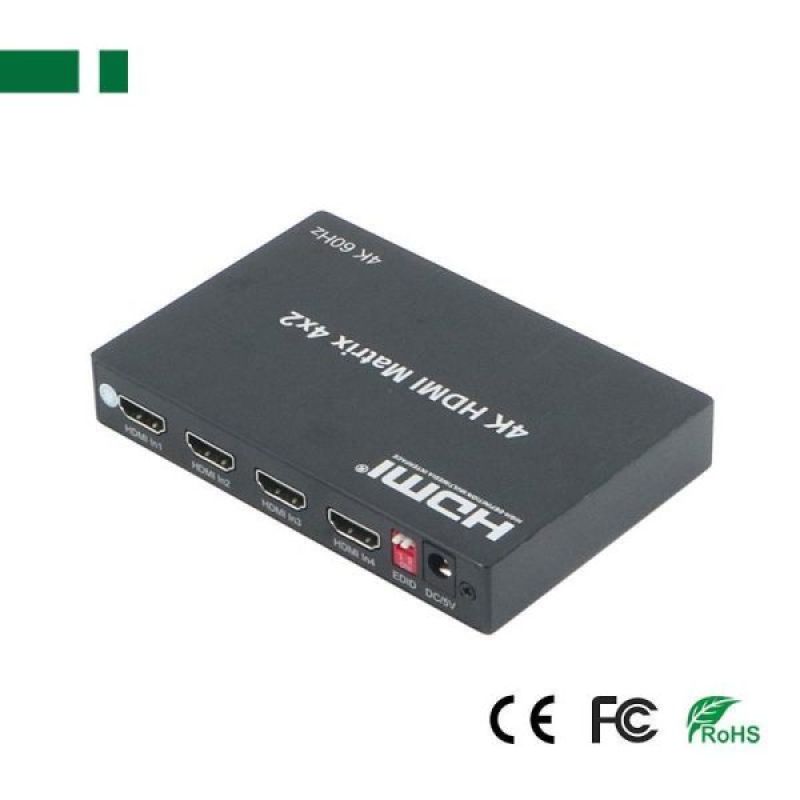 PS-M0402A MATRIX HDMI MATRIX, 4 εισόδων - 2 εξόδων 4Κ @ 30Hz