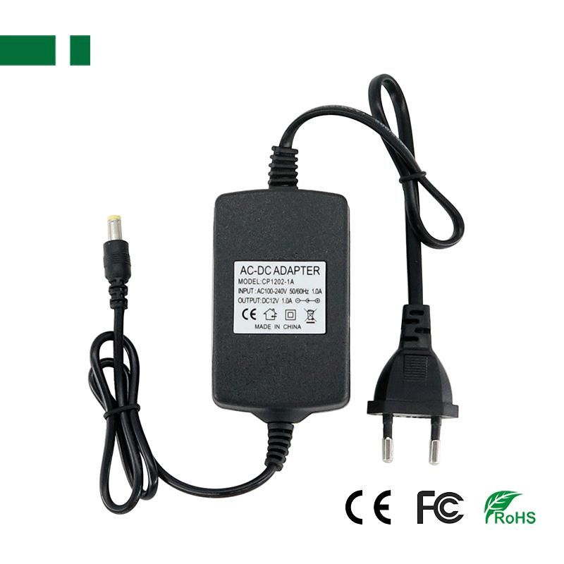 CP1202-1A, 12V / 1A / 12W Σταθεροποιημένο τροφοδοτικό, με βύσμα (5,5mm/2,5mm)