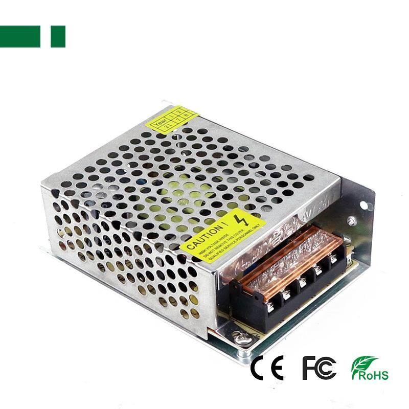 ΑΝGA CP1207-5A(S) 12V/5A/60W Σταθεροποιημένο τροφοδοτικό, ΔΙΑΤΡΗΤΟ- ΜΕΤΑΛΛΙΚΟ - ΡΥΘΜΙΖΟΜΕΝΗ ΕΞΟΔΟΣ + καλωδιο τροφοδοσίας AC