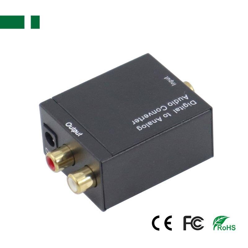 QA-C102 Μετατροπέας Ψηφιακού Ήχου Toslink ή Coaxial σε Stereo RCA (περιλαμβάνει τροφοδοτικό 5V/1A)