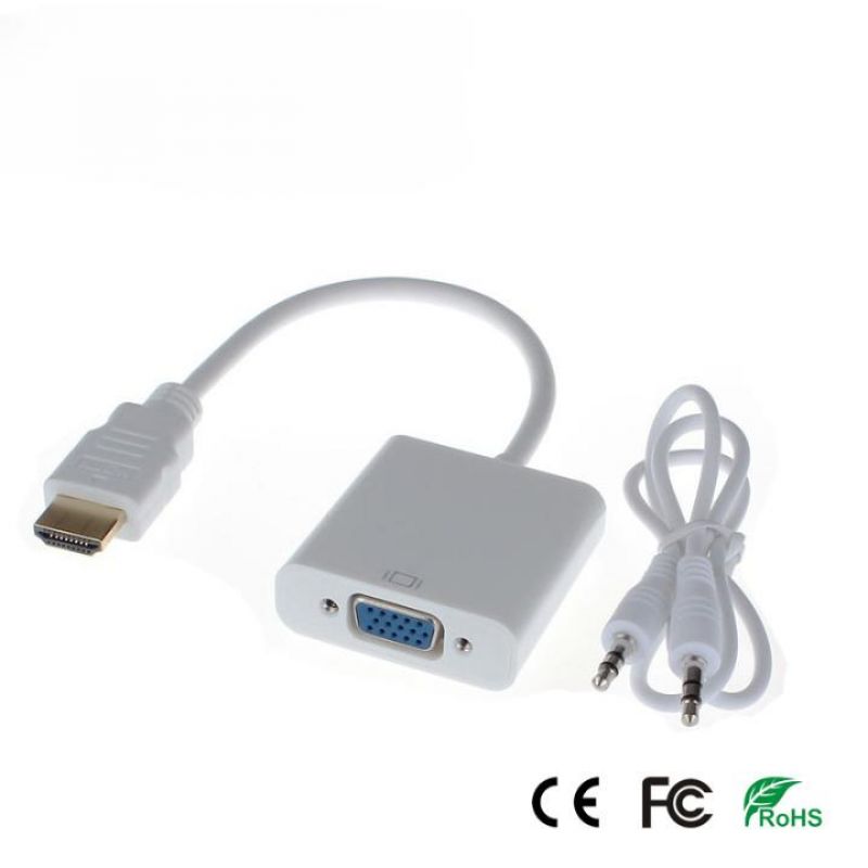 QA-C101A ΜΕΤΑΤΡΟΠΕΑΣ HDMI (A) αρσενικό 720p/1080p σε VGA θηλυκό με Ήχο (Ιδανικό για να προβάλλεται σήμα εικόνας από συσκευή με HDMI σε monitor)