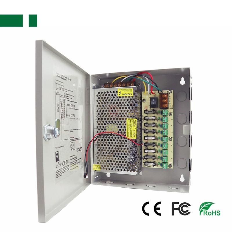CP1209-10A-9  12V/10A/120W Σταθεροποιημένο τροφοδοτικό, 9 εξόδων - MΕΤΑΛΛΙΚΟ ΚΟΥΤΙ - ΡΥΘΜΙΖΟΜΕΝΗ ΕΞΟΔΟΣ