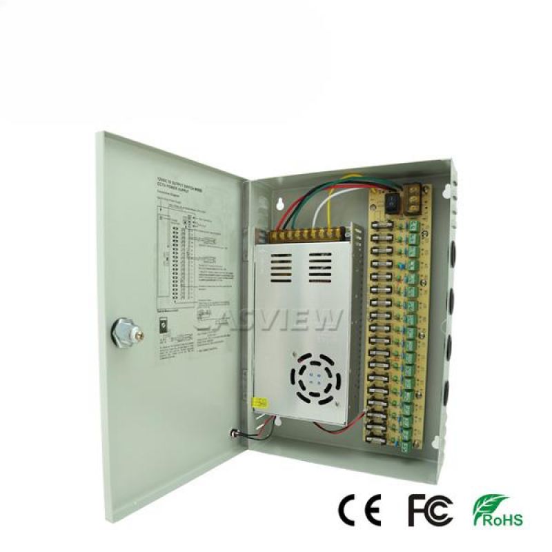 Σταθεροποιημένο τροφ. 12V / 40A, 18 εξόδων, CP1209-40A-18