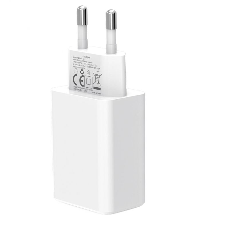 ΤΡΟΦΟΔΟΤΙΚΟ  USB-C HNT-PD301 AC/DC ADAPTER ΛΕΥΚΟ (FAST CHARGE)