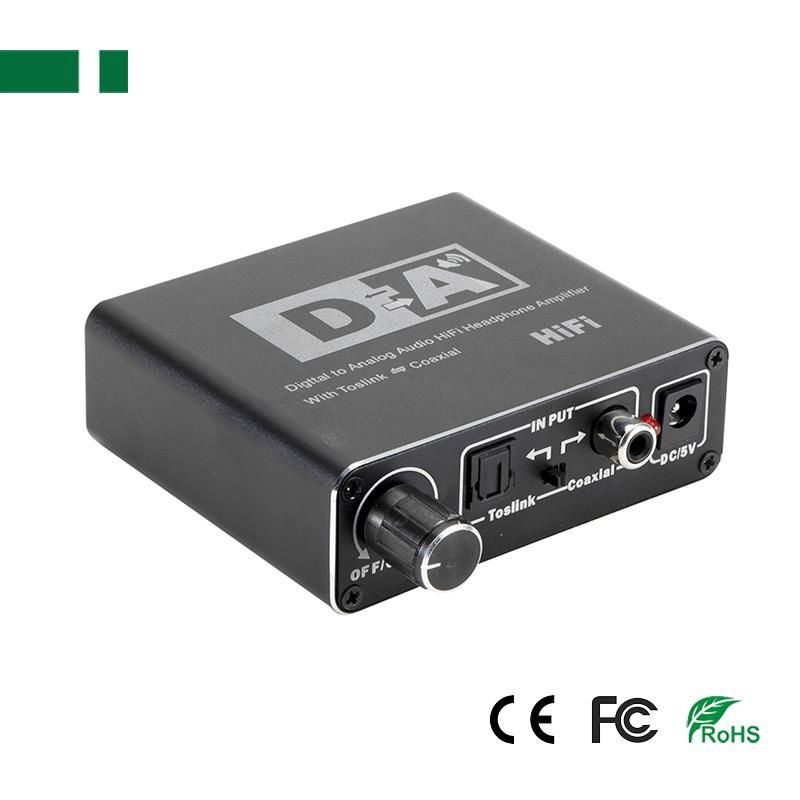PS-A3020 Converts Coaxial or Toslink digital audio signals to analog L/R audio, Converter+USB Cable