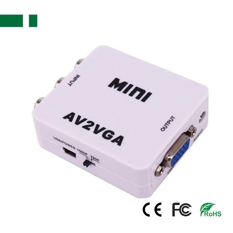 PS-DVM610 Mini A V to VGA Converter with Audio